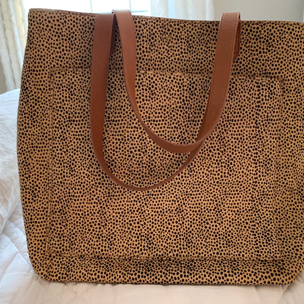 Madewell Tote Bag. Calf Hair and Leather